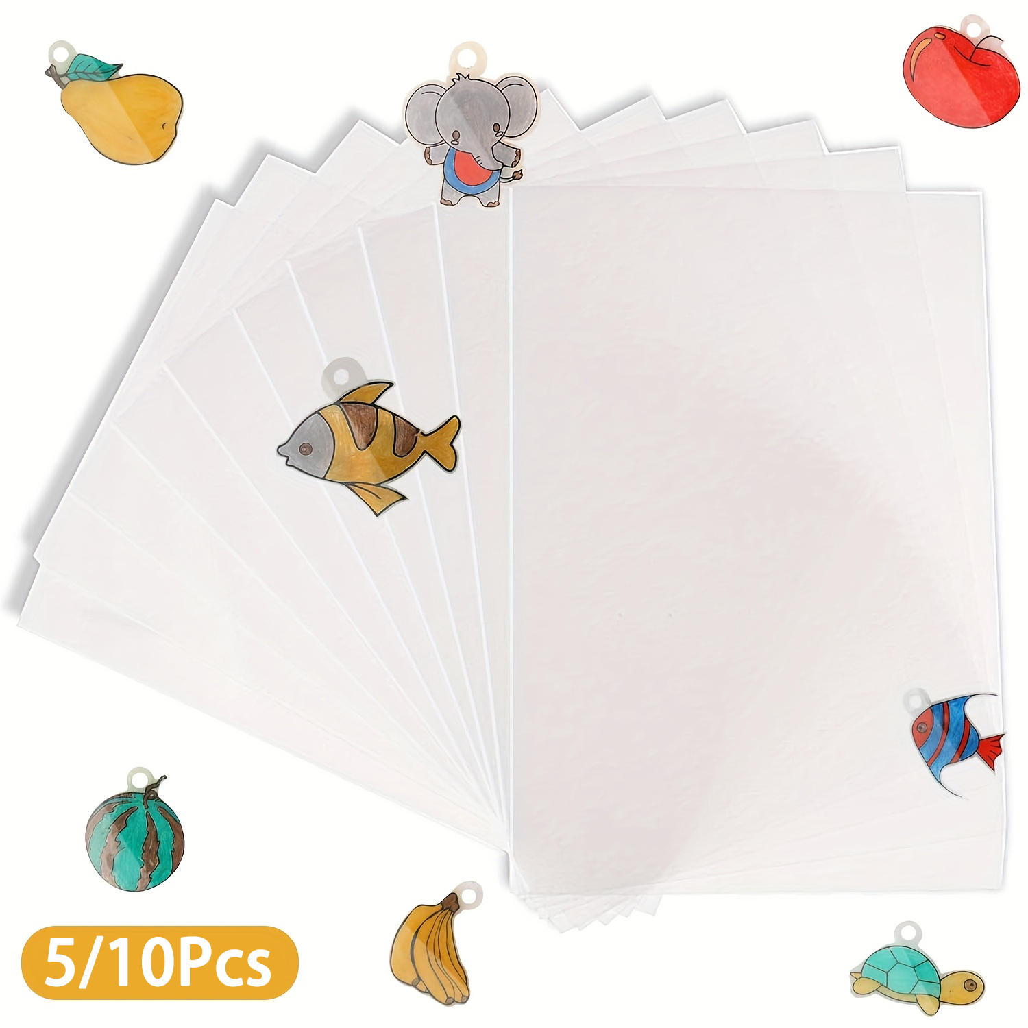 Art Craft Birthday Party - Folhas plásticas retráteis, 5-10 peças, papel