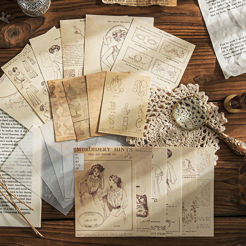 Art Craft Journals - Kit de Papel para Scrapbooking Vintage