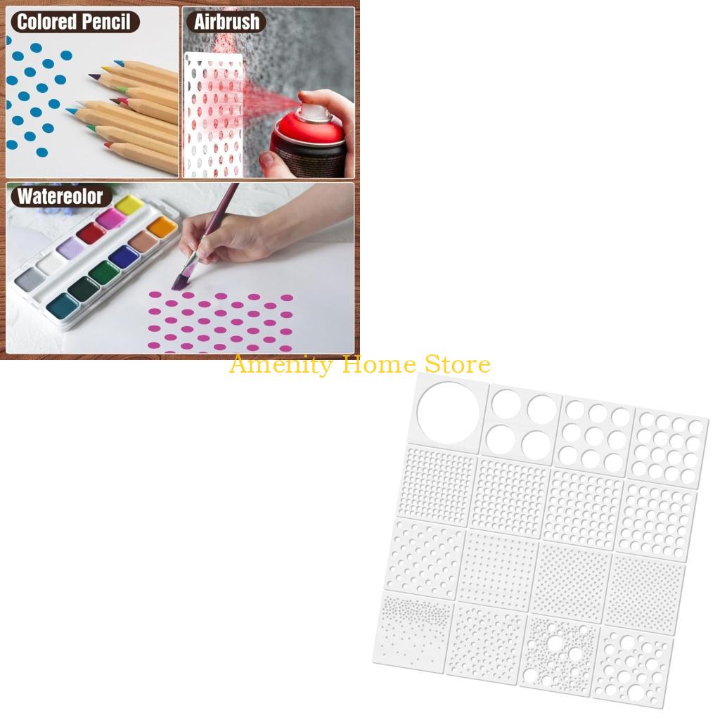 Art And Craft With Paint - Pacote estênceis pintura pontos design redondo