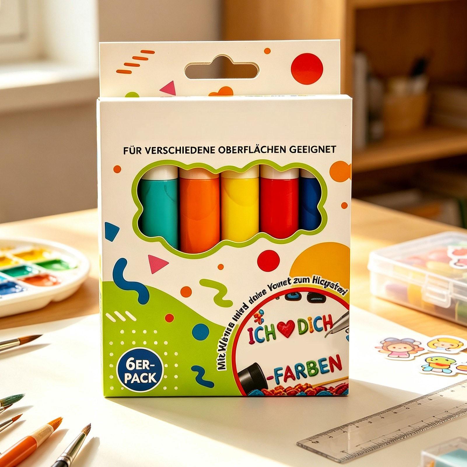 Art And Craft With Paint - Caneta Bolha 6/12 Peças para Desenho