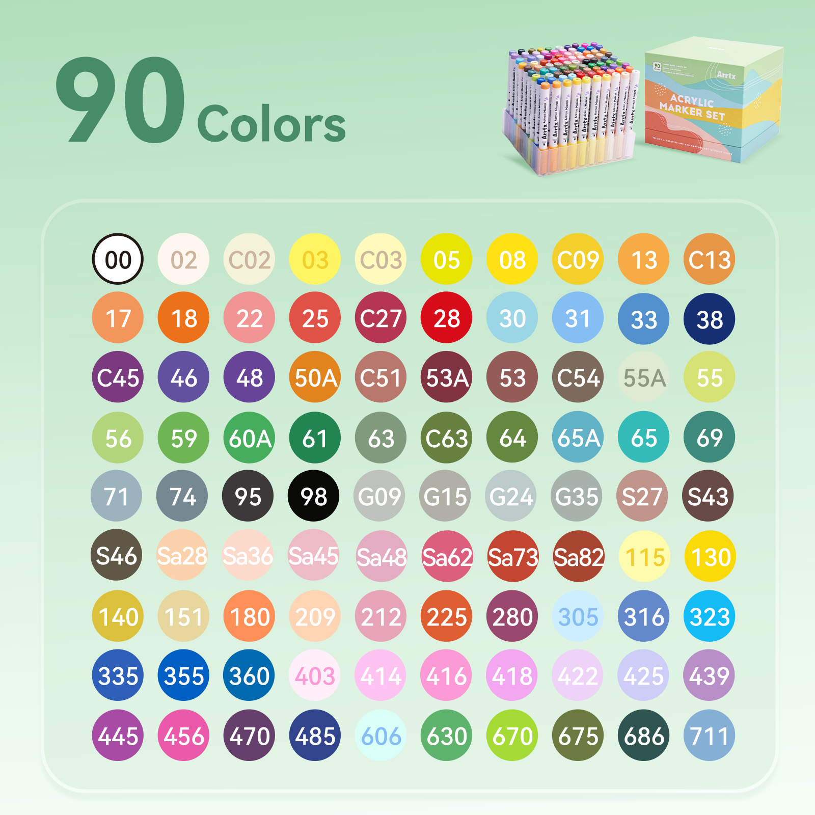 Arrtx 90 cores canetas de tint - Art Craft Book avaliação e preço