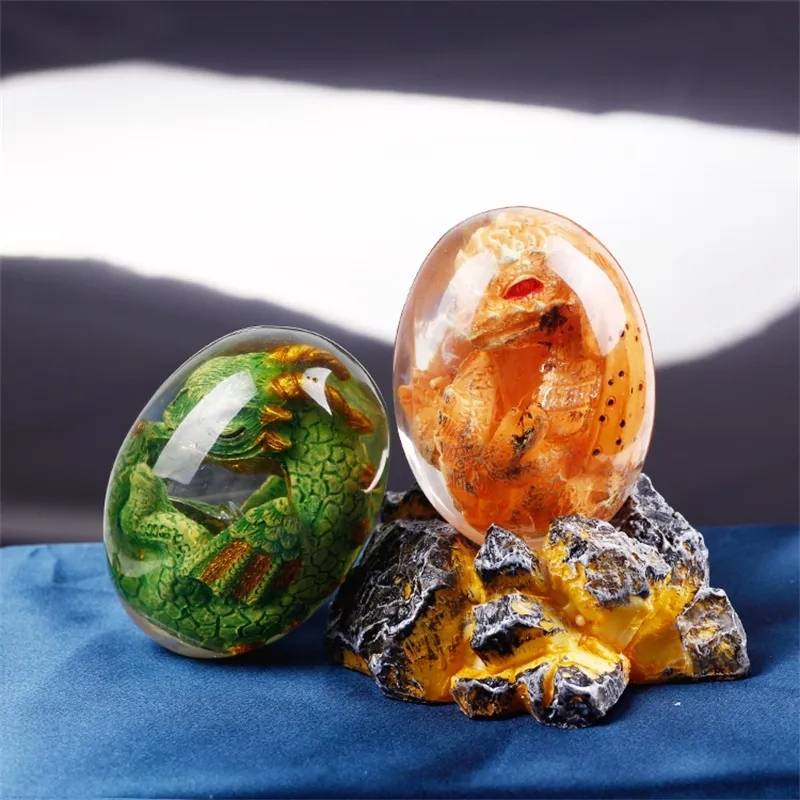 Lava dragão ovo estátua com ba - Art Craft Dinosaur avaliação e preço