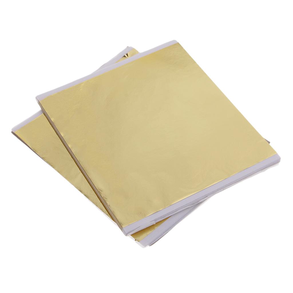 100x14cm folhas de folha de ou - Art Craft Paper avaliação e preço