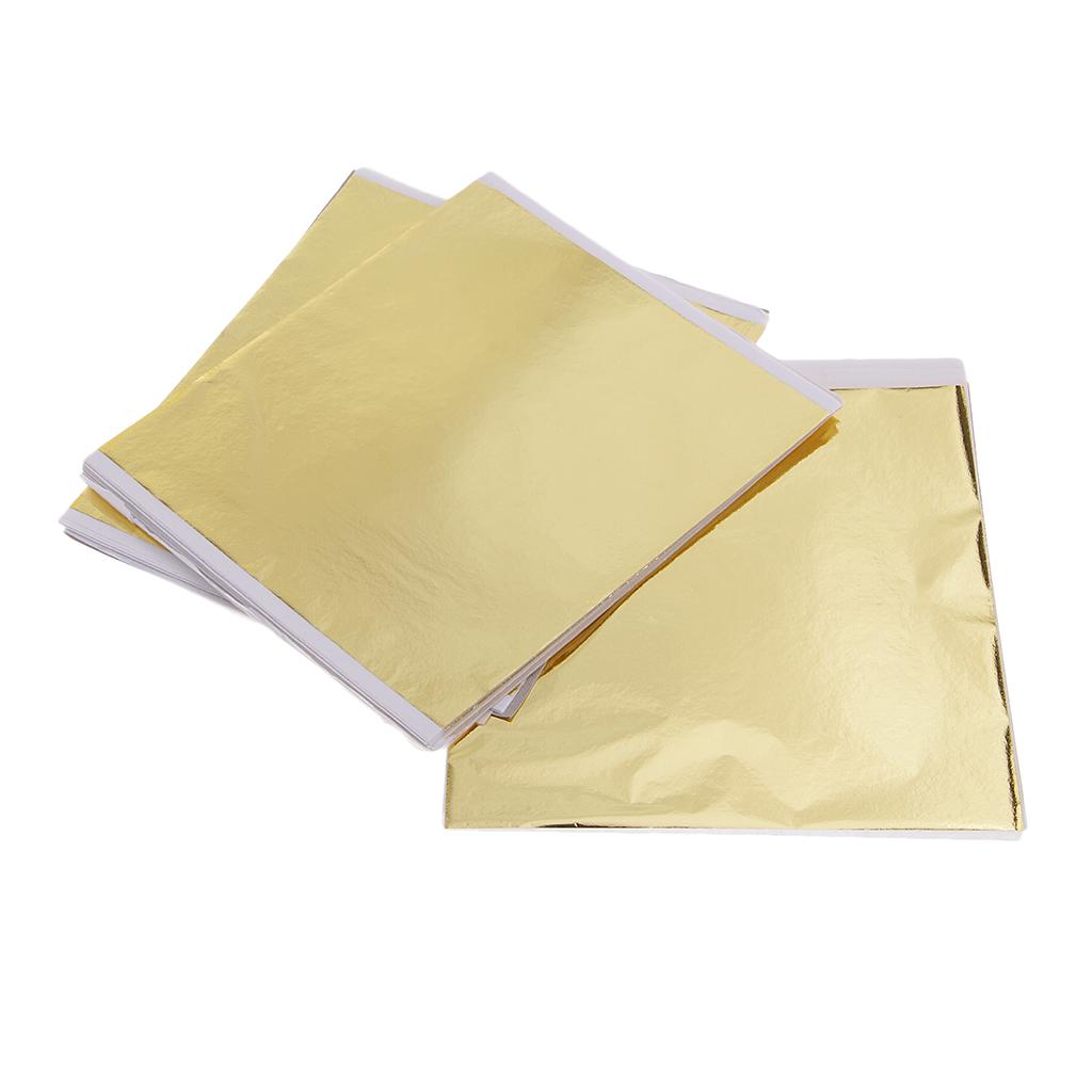 100x14cm folhas de folha de ou - Art Craft Paper avaliação e preço