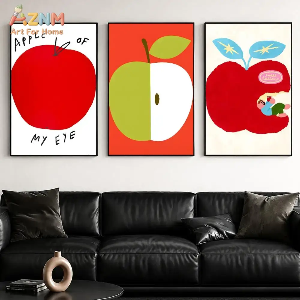 AZNM Ilustração de Maçã Vermel - Art Craft Kitchen avaliação e preço