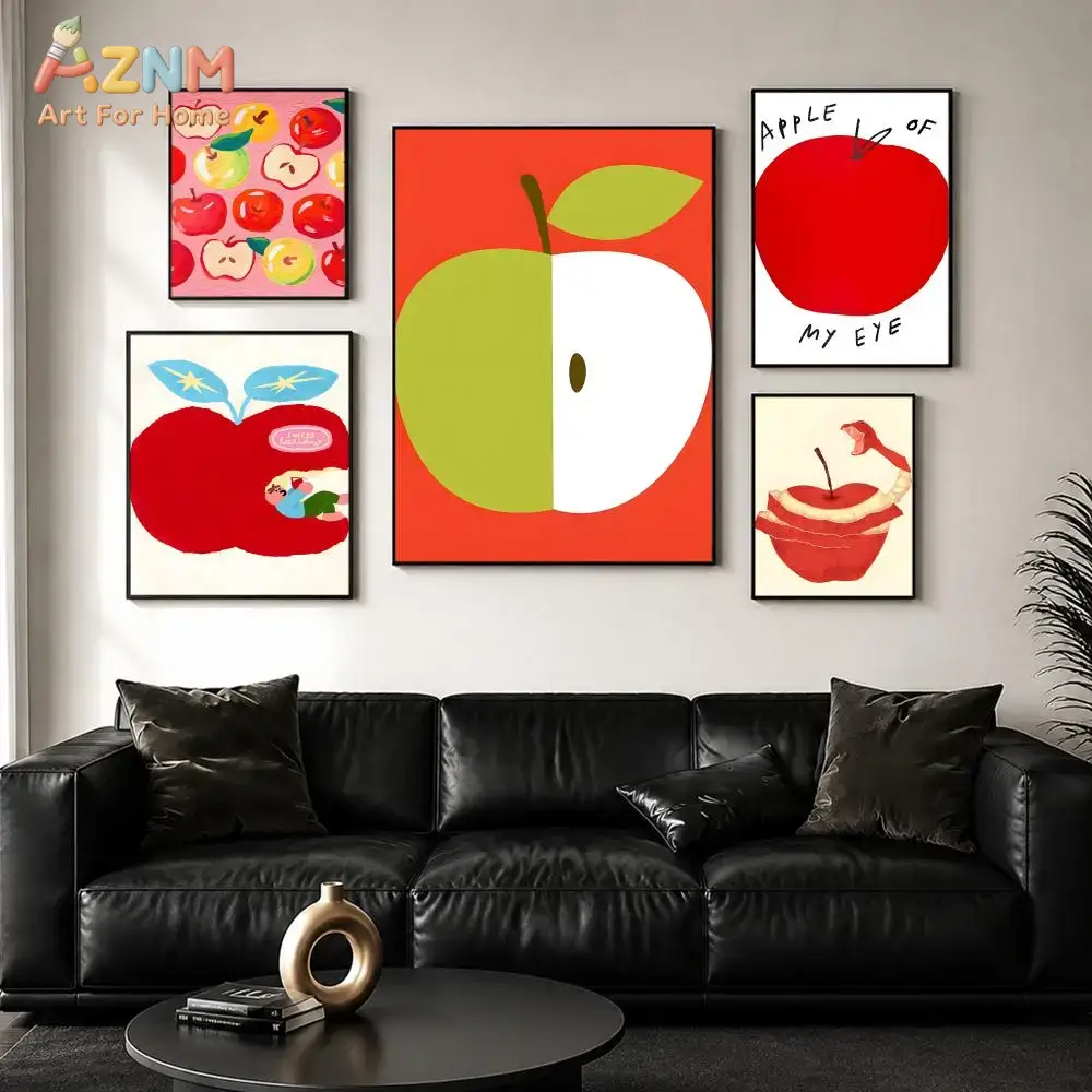 AZNM Ilustração de Maçã Vermel - Art Craft Kitchen avaliação e preço