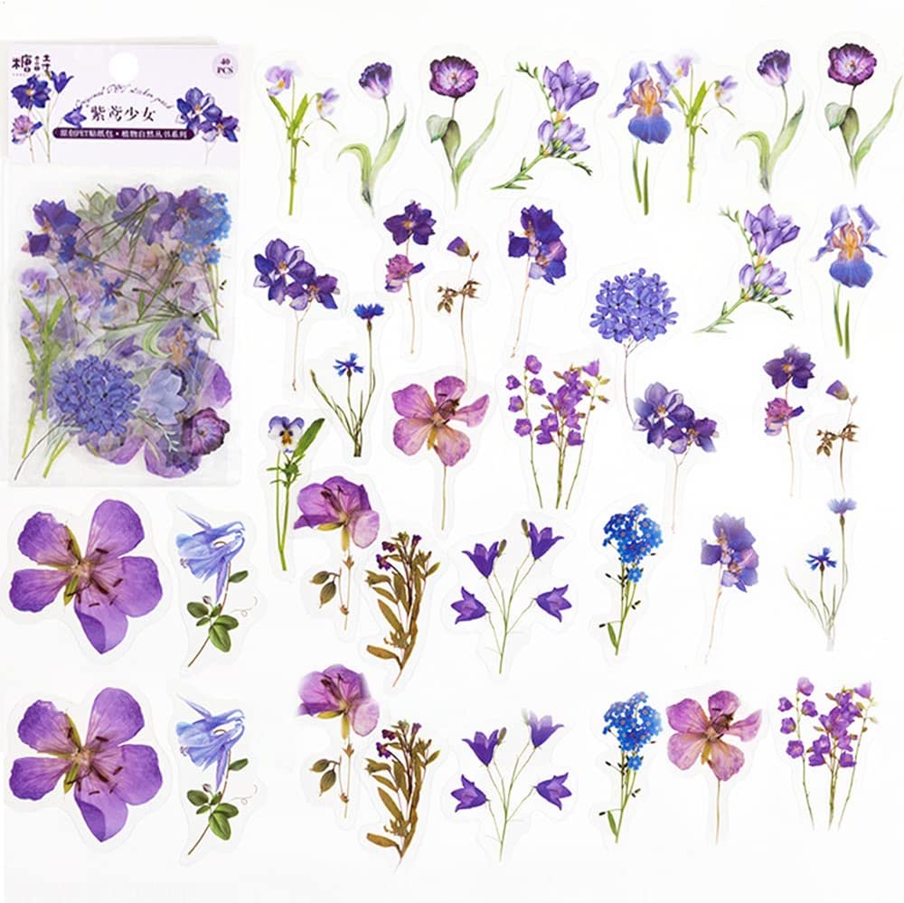 40 pçs scrapbook adesivos pet  - Art Craft Journals avaliação e preço