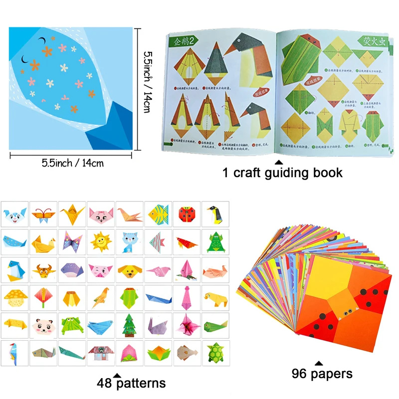 Kit de origami com 30/96 folha - Art Craft Book avaliação e preço