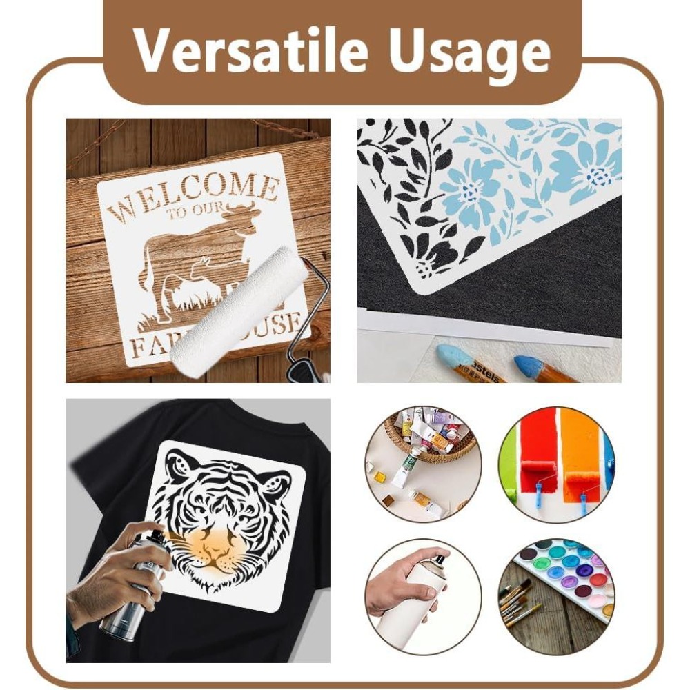 2 Peças Estênceis de Arte Popu - Art And Craft With Paint avaliação e preço